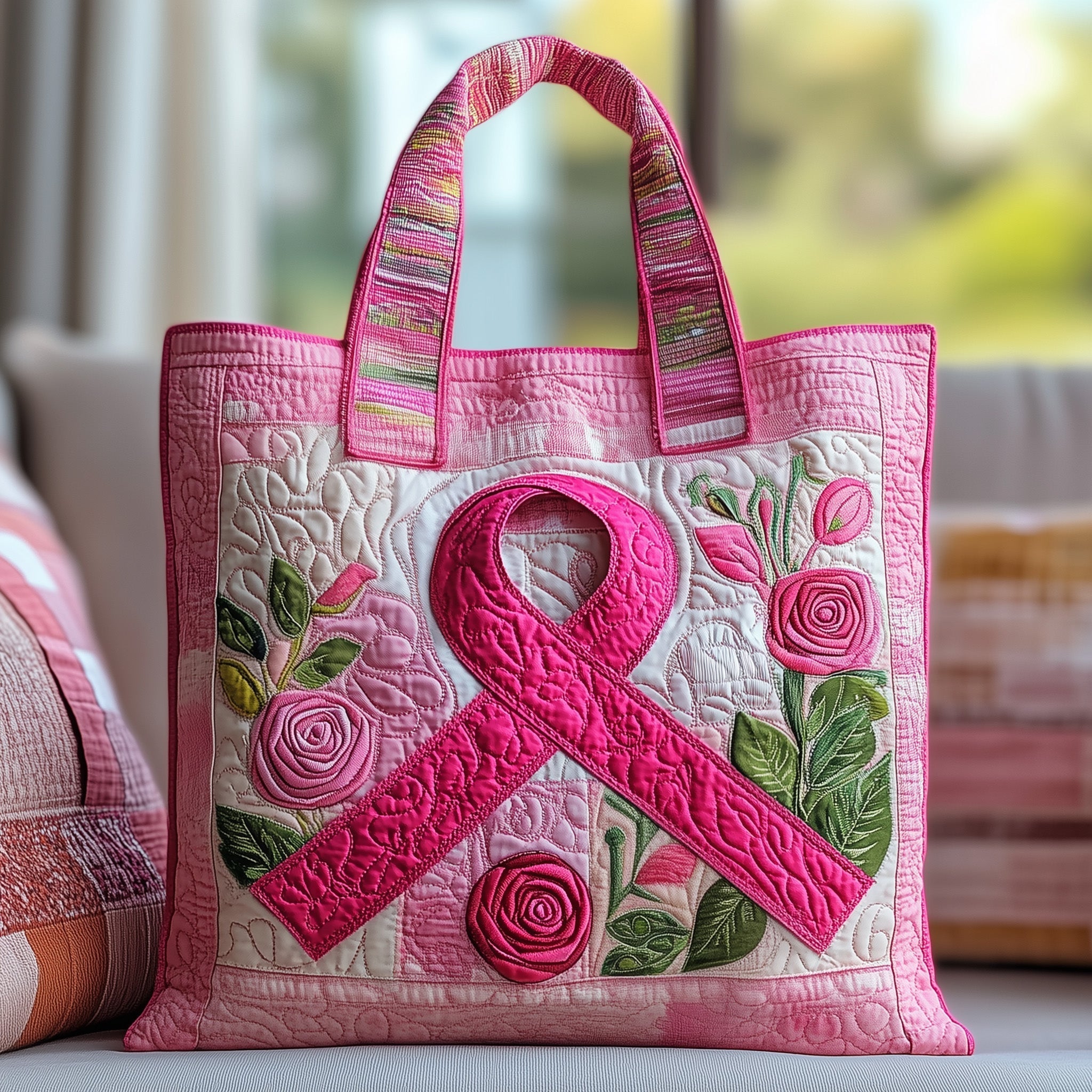 Pink Pride Quilted Tote Bag GFTOMA4634