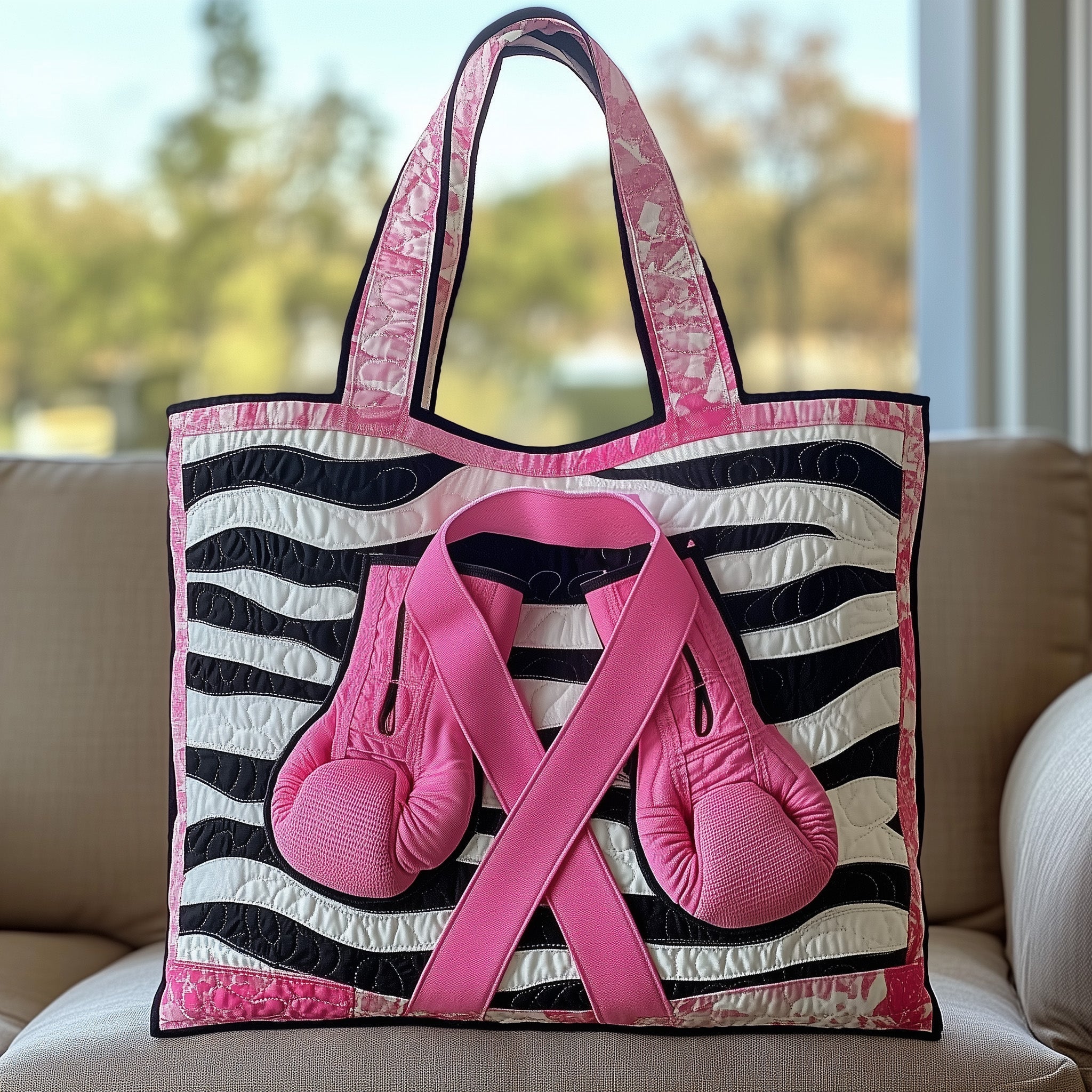 Pink Pride Quilted Tote Bag GFTOMA4635