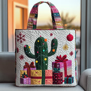 Christmas Cactus Quilted Tote Bag GFTOMA4686