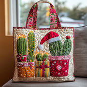 Christmas Cactus Quilted Tote Bag GFTOMA4688