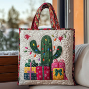 Christmas Cactus Quilted Tote Bag GFTOMA4689