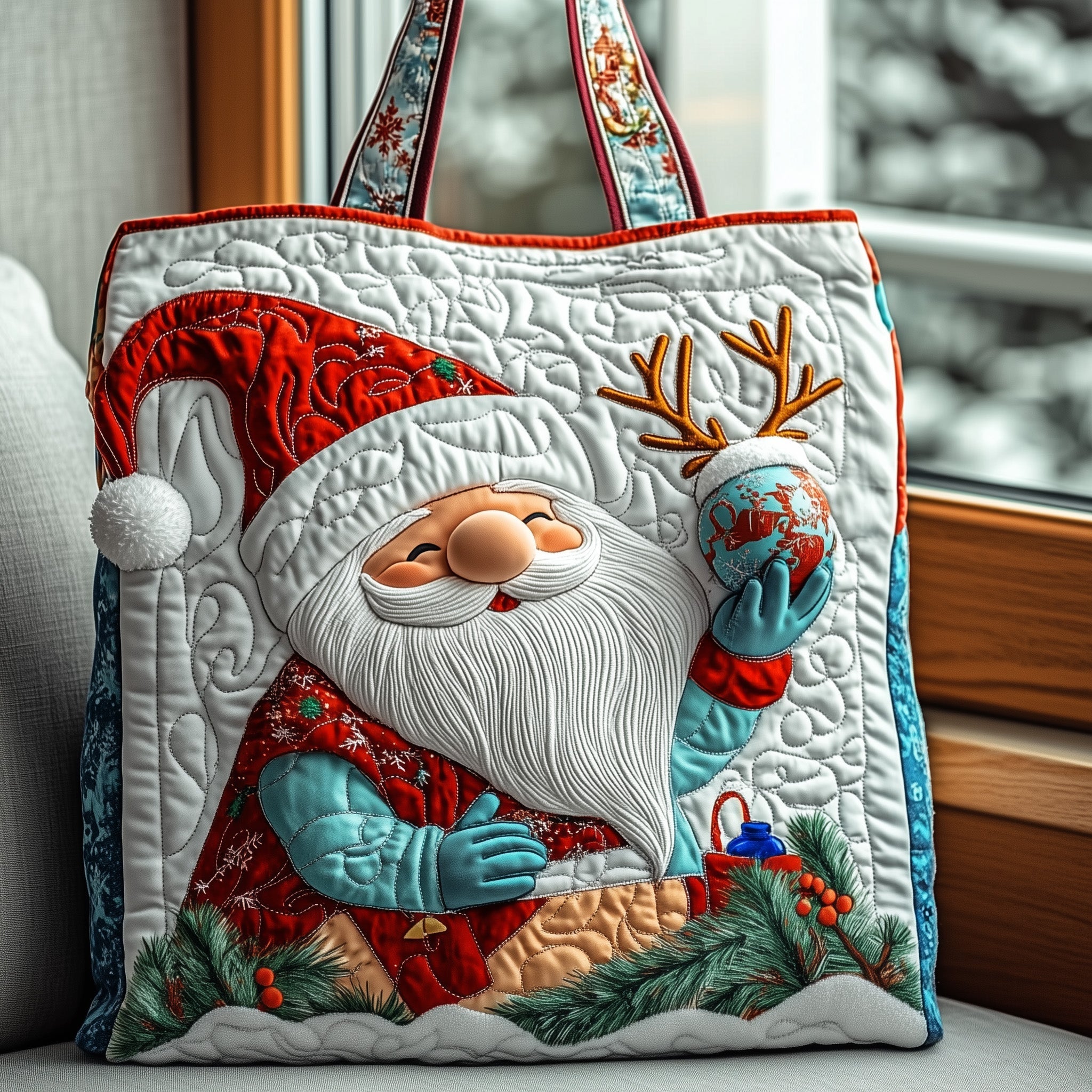 Snowy Gnome Quilted Tote Bag GFTOMA4804