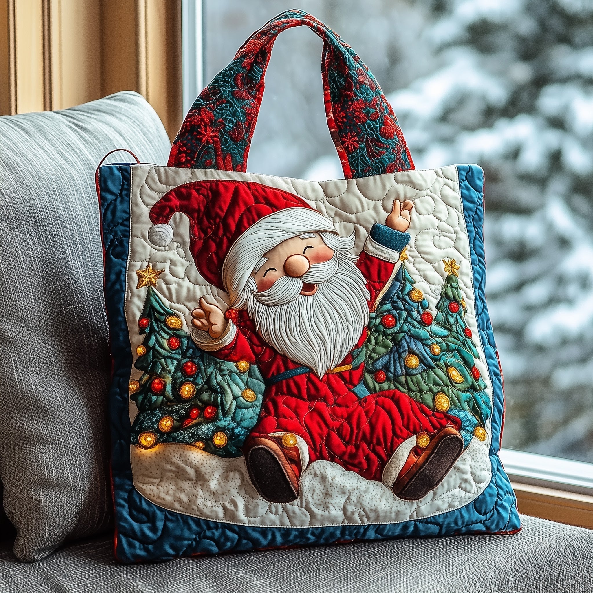 Snowy Gnome Quilted Tote Bag GFTOMA4810