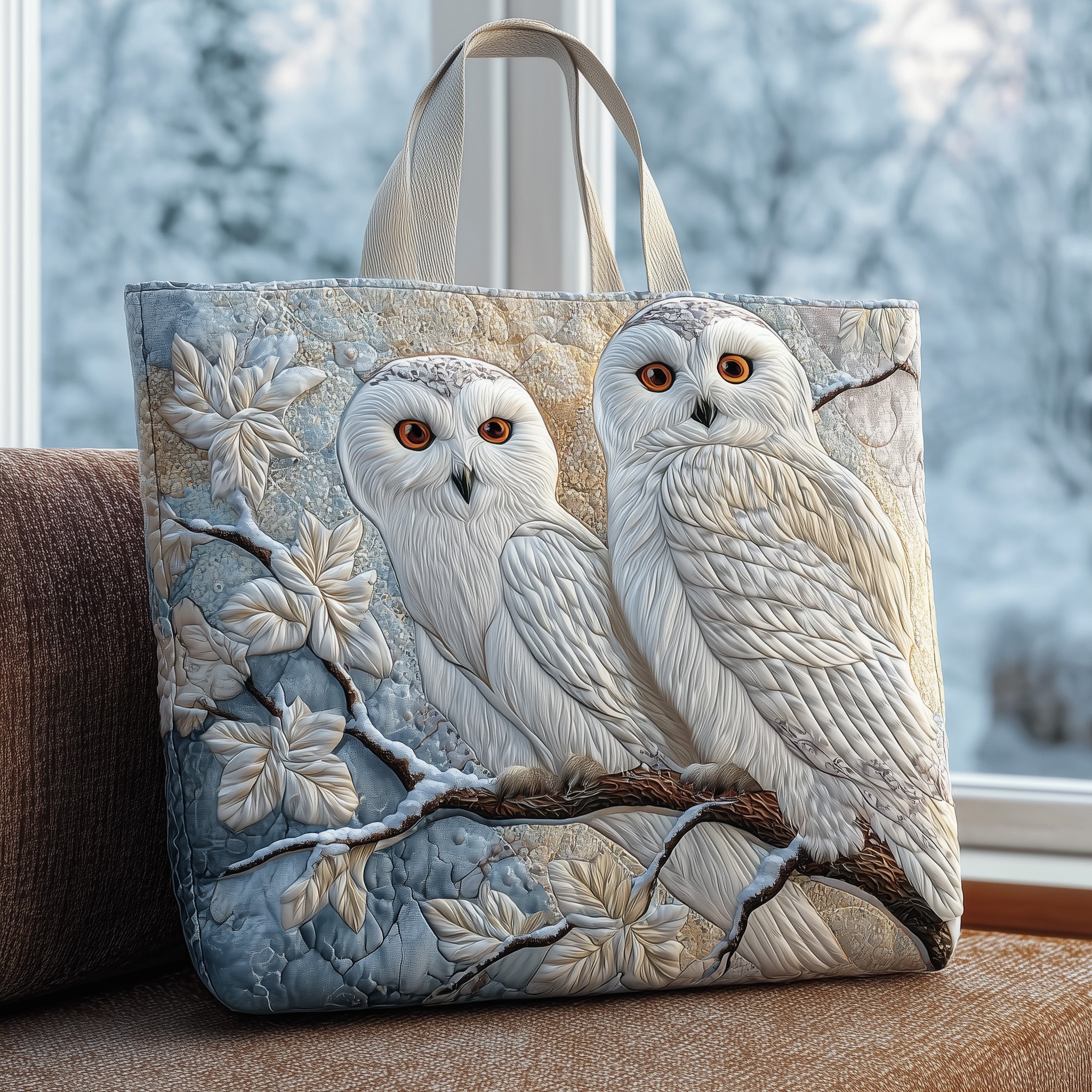 Yuletide Birds Quilted Tote Bag GFTOMA5086