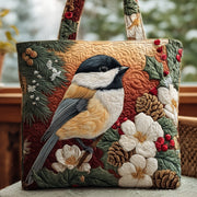 Yuletide Birds Quilted Tote Bag GFTOMA5088