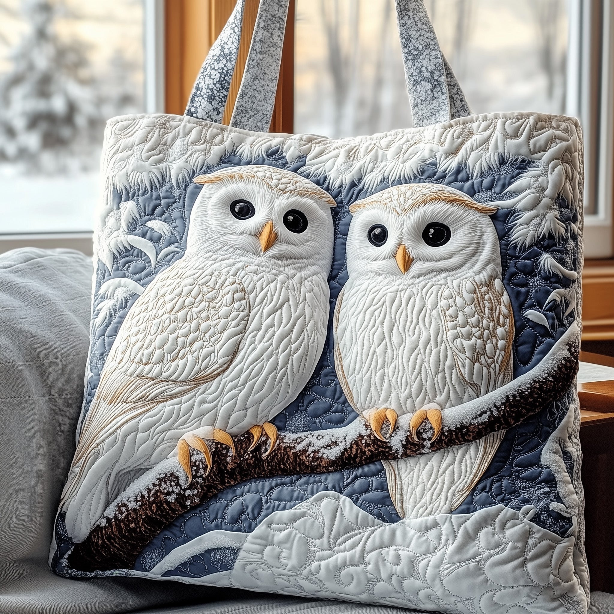 Yuletide Birds Quilted Tote Bag GFTOMA5090