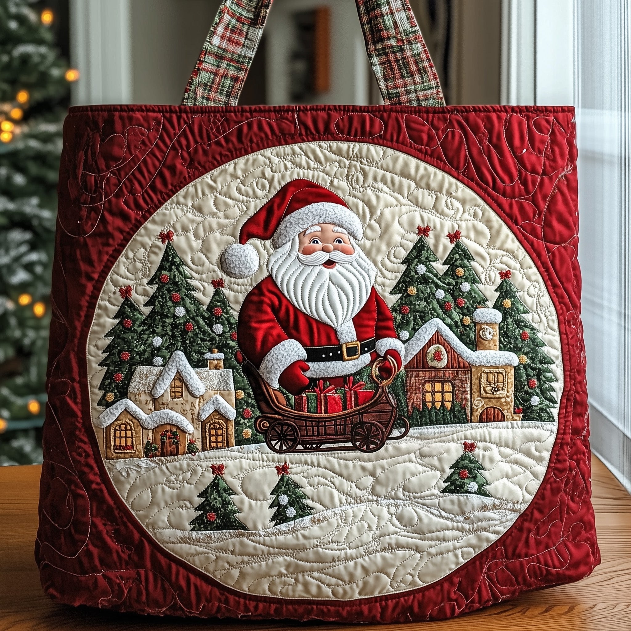 Jolly Santa Quilted Tote Bag GFTOMA5125