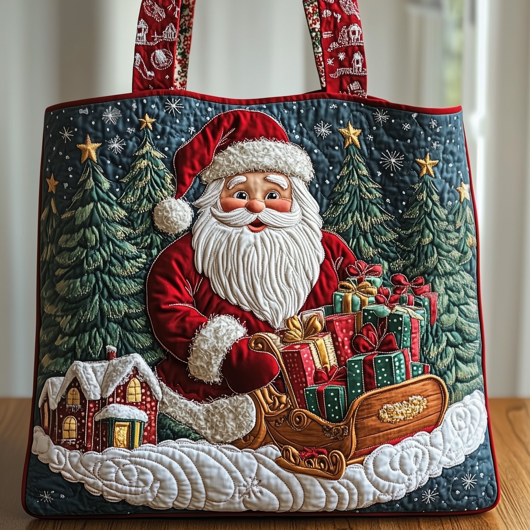 Jolly Santa Quilted Tote Bag GFTOMA5126