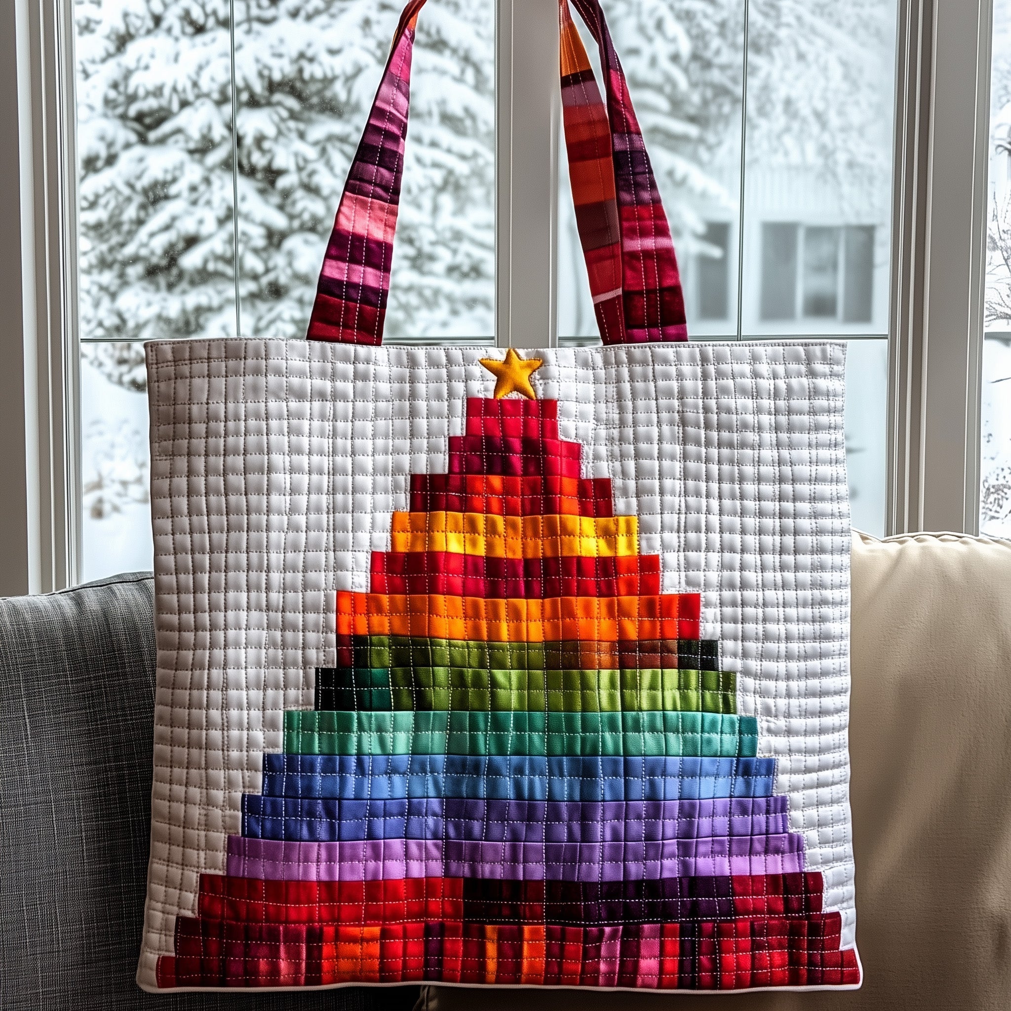 Evergreen Charm Quilted Tote Bag GFTOMA5155