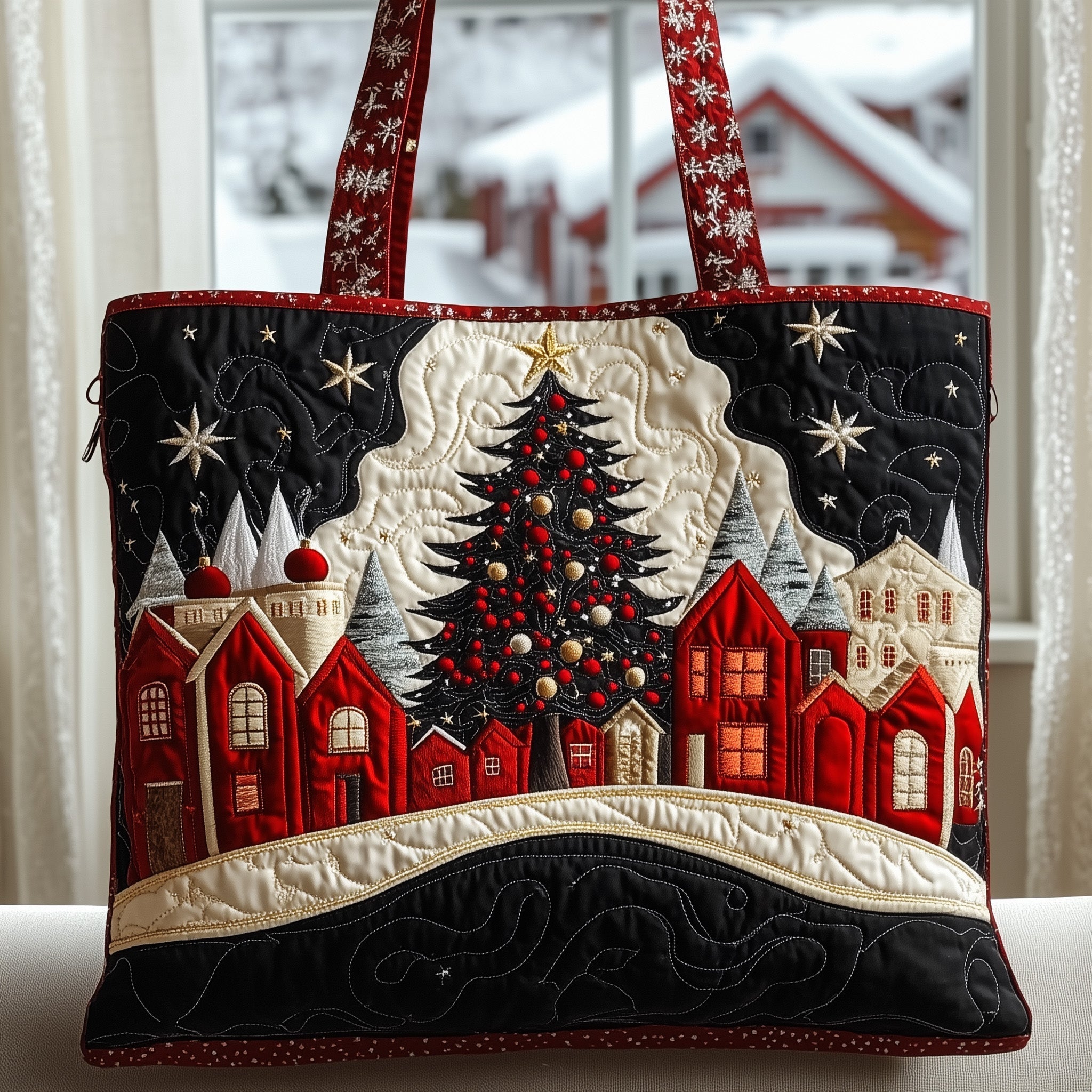 Evergreen Charm Quilted Tote Bag GFTOMA5157