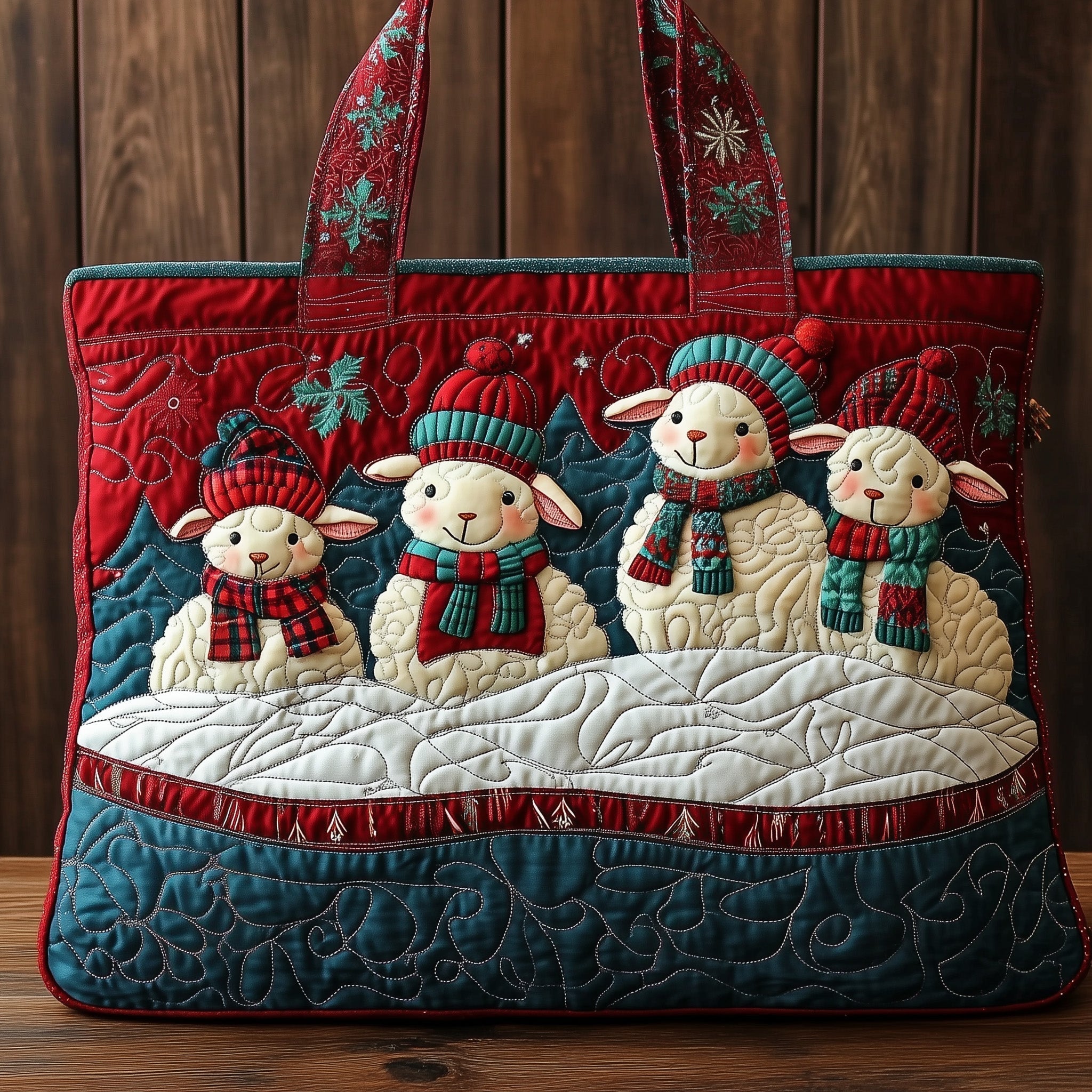 Farmhouse Sheep Quilted Tote Bag GFTOMA5273