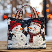 Snowman Lane Quilted Tote Bag GFTOMA5298