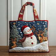 Snowman Lane Quilted Tote Bag GFTOMA5301