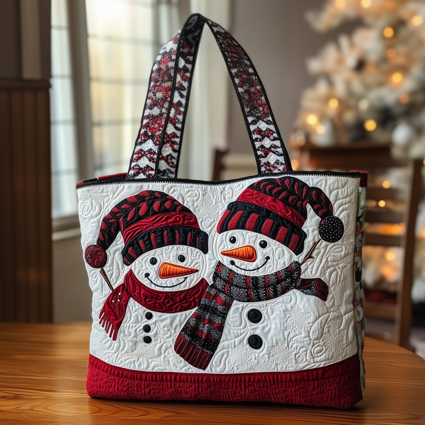 Snowman Lane Quilted Tote Bag GFTOMA5307