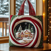 Winter Town Glow Quilted Tote Bag GFTOMA5460