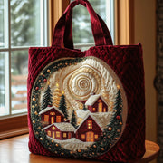 Winter Town Glow Quilted Tote Bag GFTOMA5463