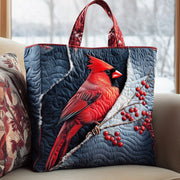 Cardinal Snow Quilted Tote Bag GFTOMA5769