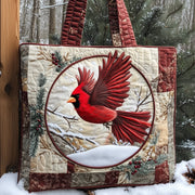 Cardinal Snow Quilted Tote Bag GFTOMA5773