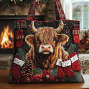 Highland Cow Quilted Tote Bag GFTOMA7560