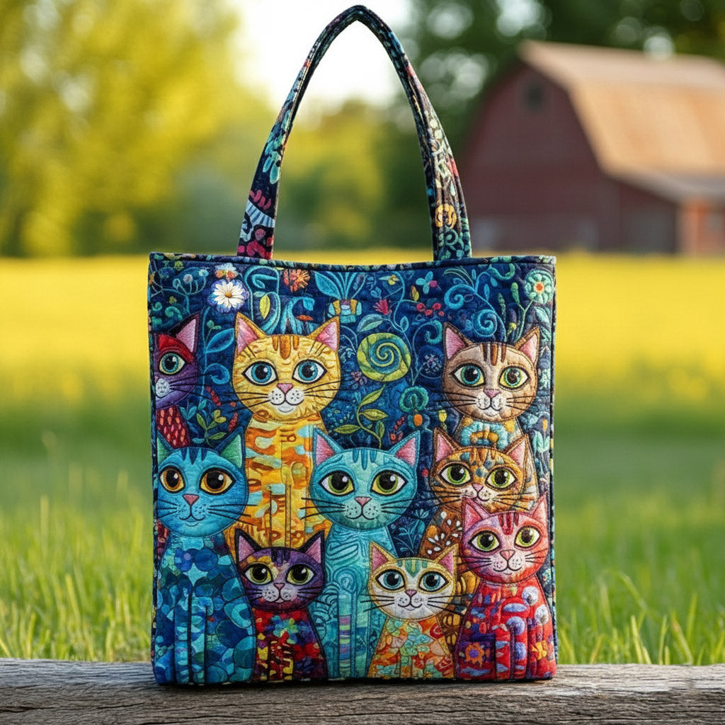 Cat Purrs Quilted Tote Bag GFTOMA8386