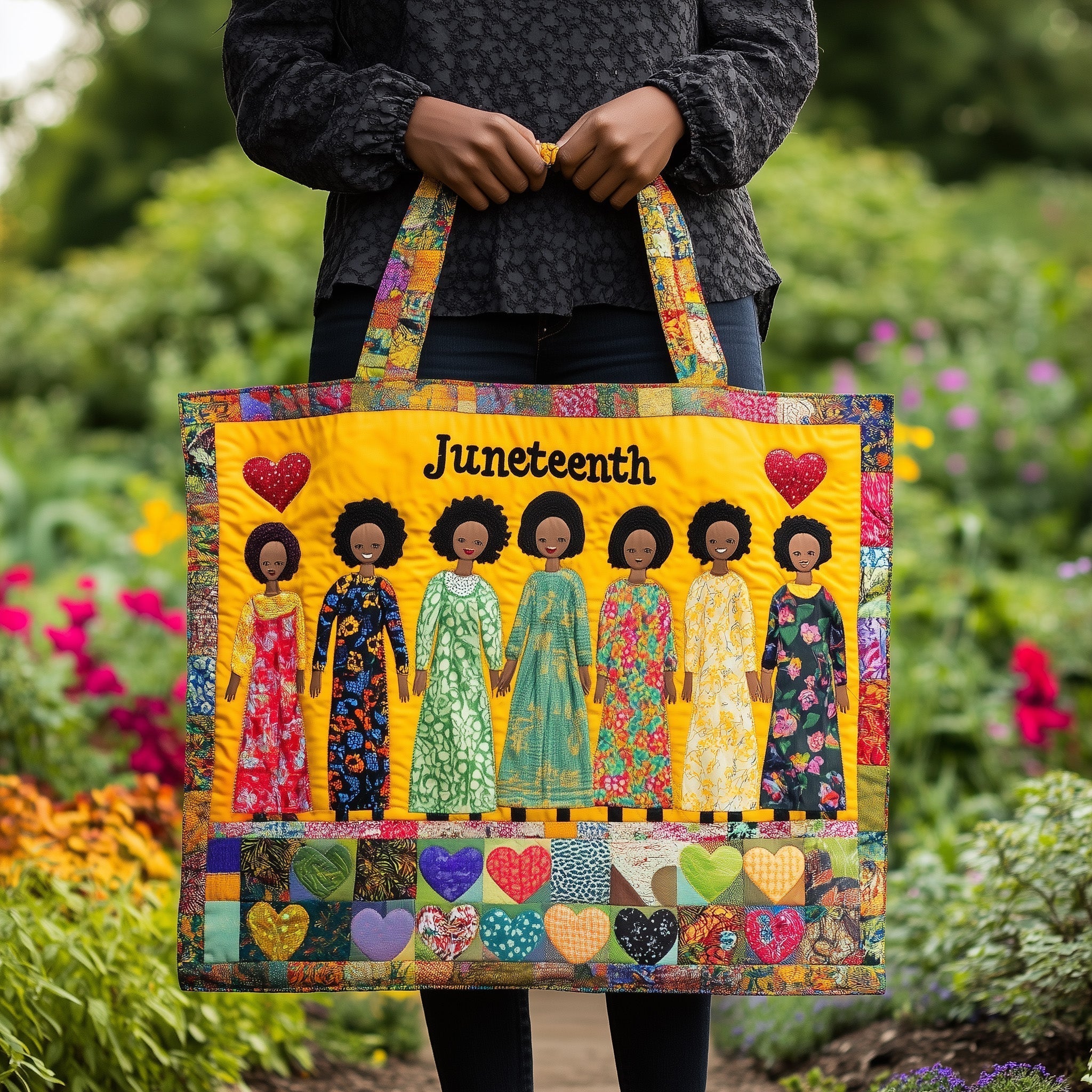 Juneteenth Pride Quilted Tote Bag GFTONL4587