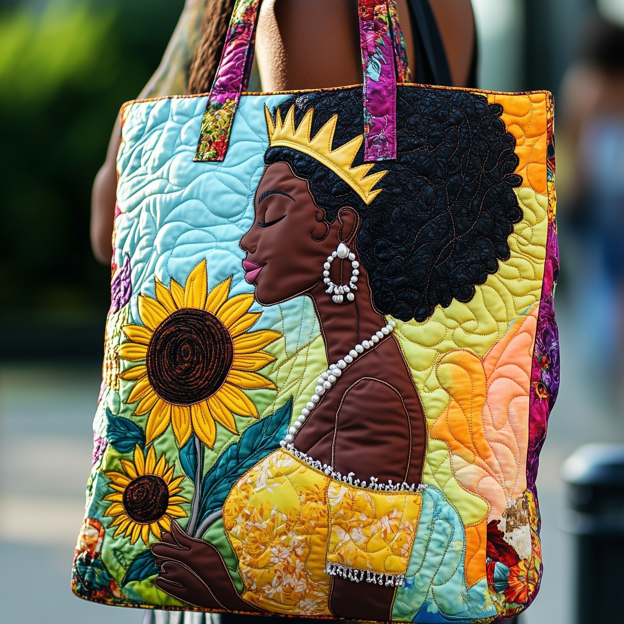 Melanin Queen Quilted Tote Bag GFTONL4589