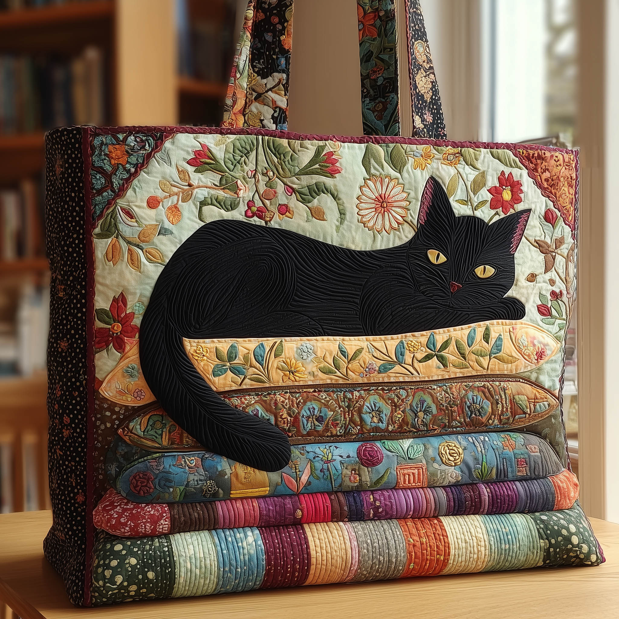 Cat And Pillows Quilted Tote Bag GFTONL5011