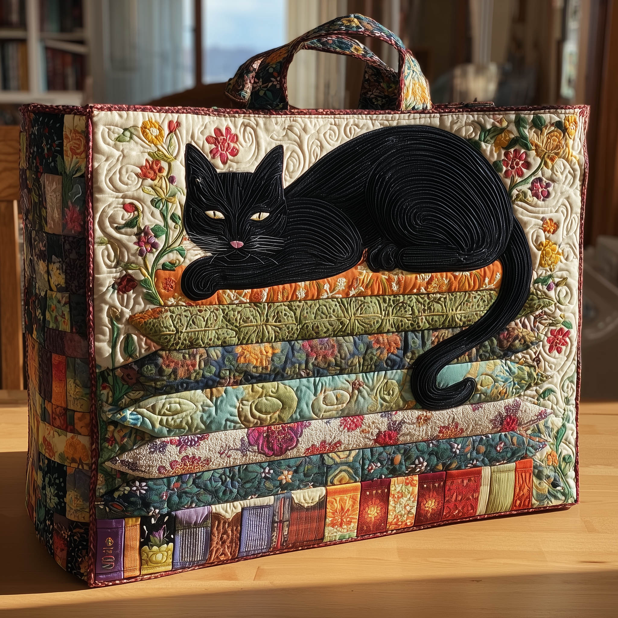 Cat And Pillows Quilted Tote Bag GFTONL5012