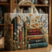 Vintage Bookworm Quilted Tote Bag GFTONL5219