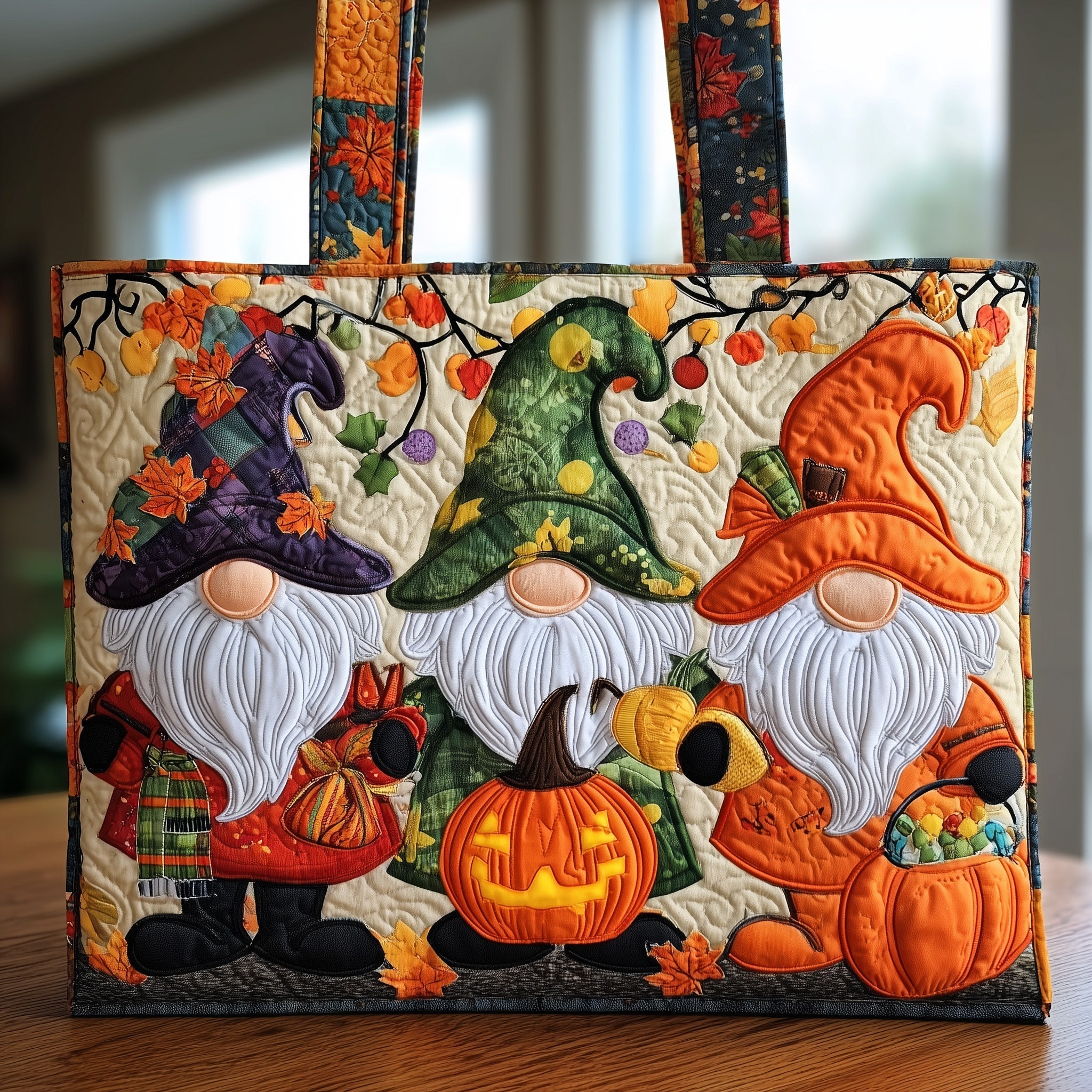 Holiday Gnomes Quilted Tote Bag GFTONL5338