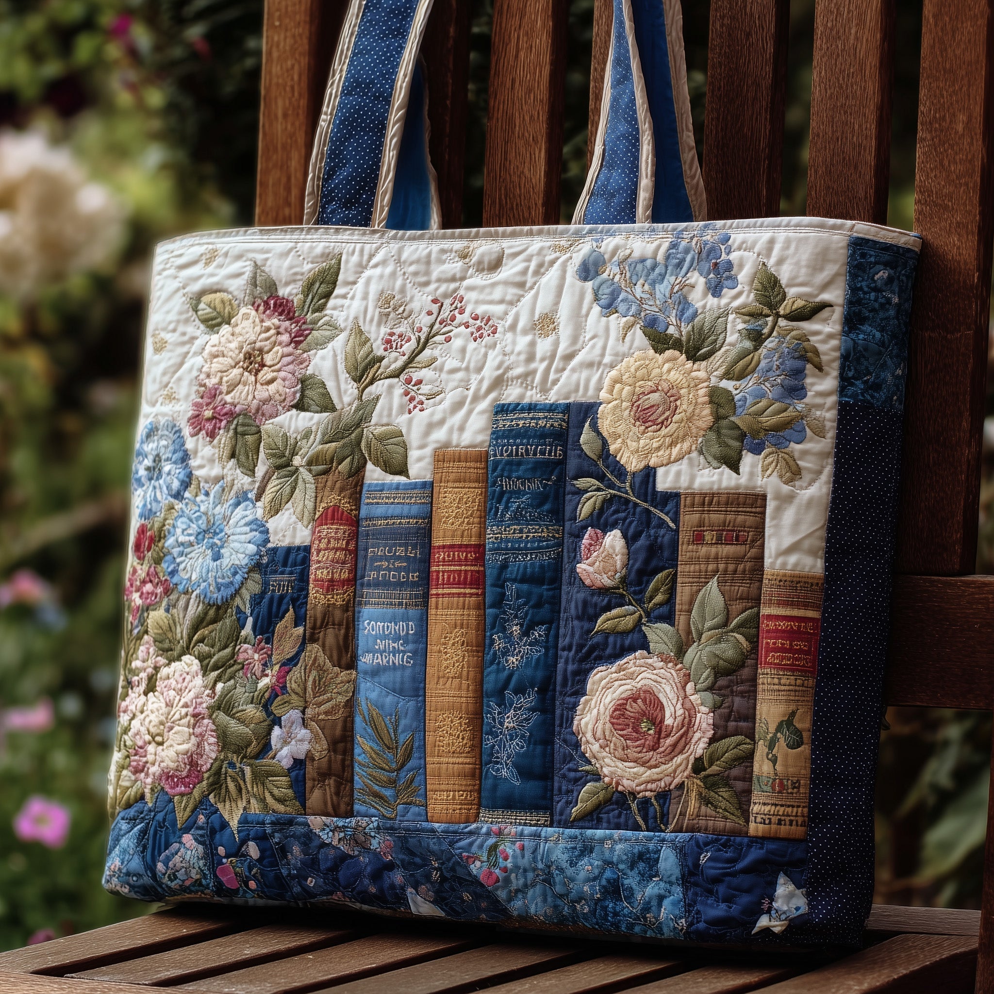 Bookworm Heaven Quilted Tote Bag GFTONL5381