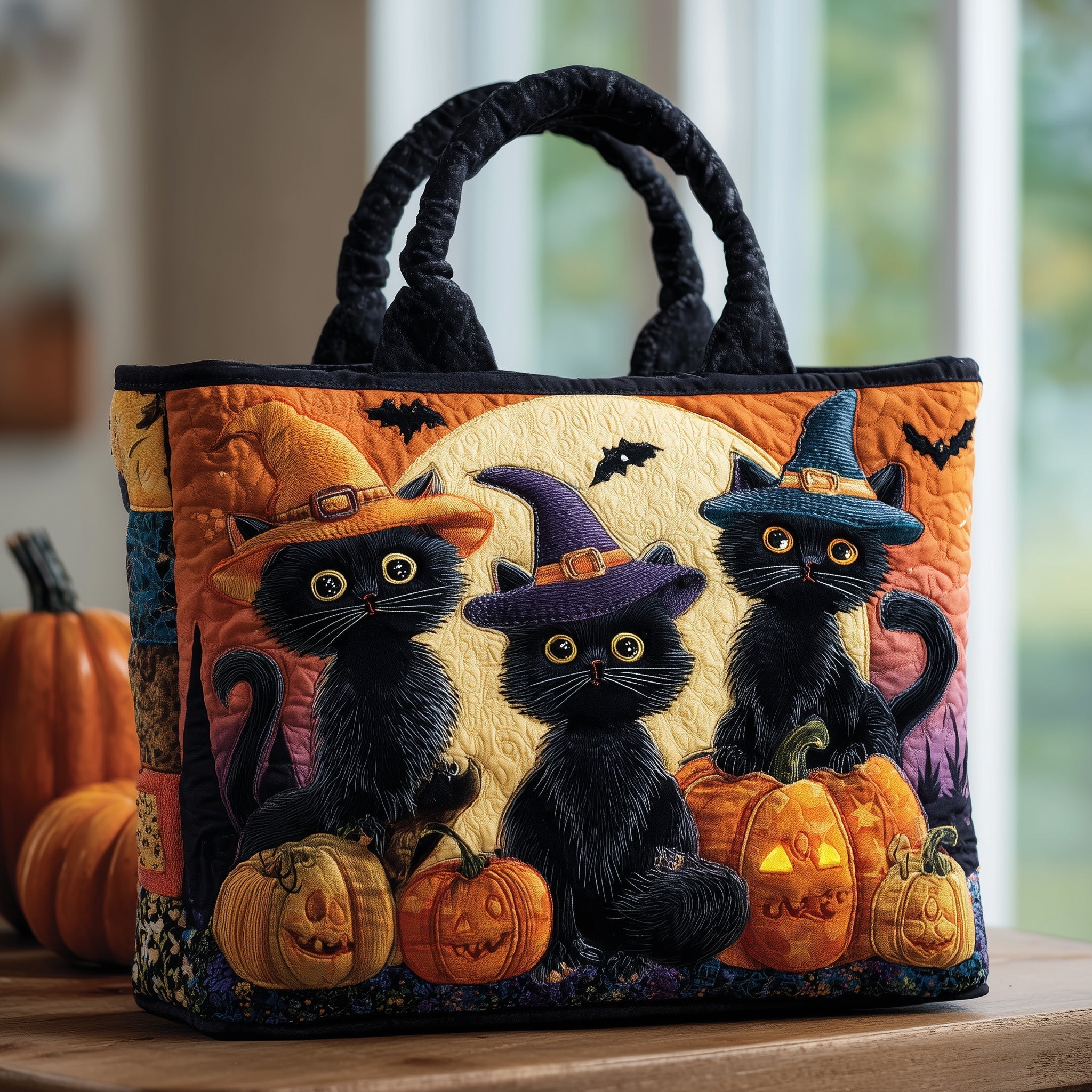 Witch Kitten Quilted Tote Bag GFTONL5425