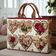 Vintage Heart Quilted Tote Bag GFTONL5453