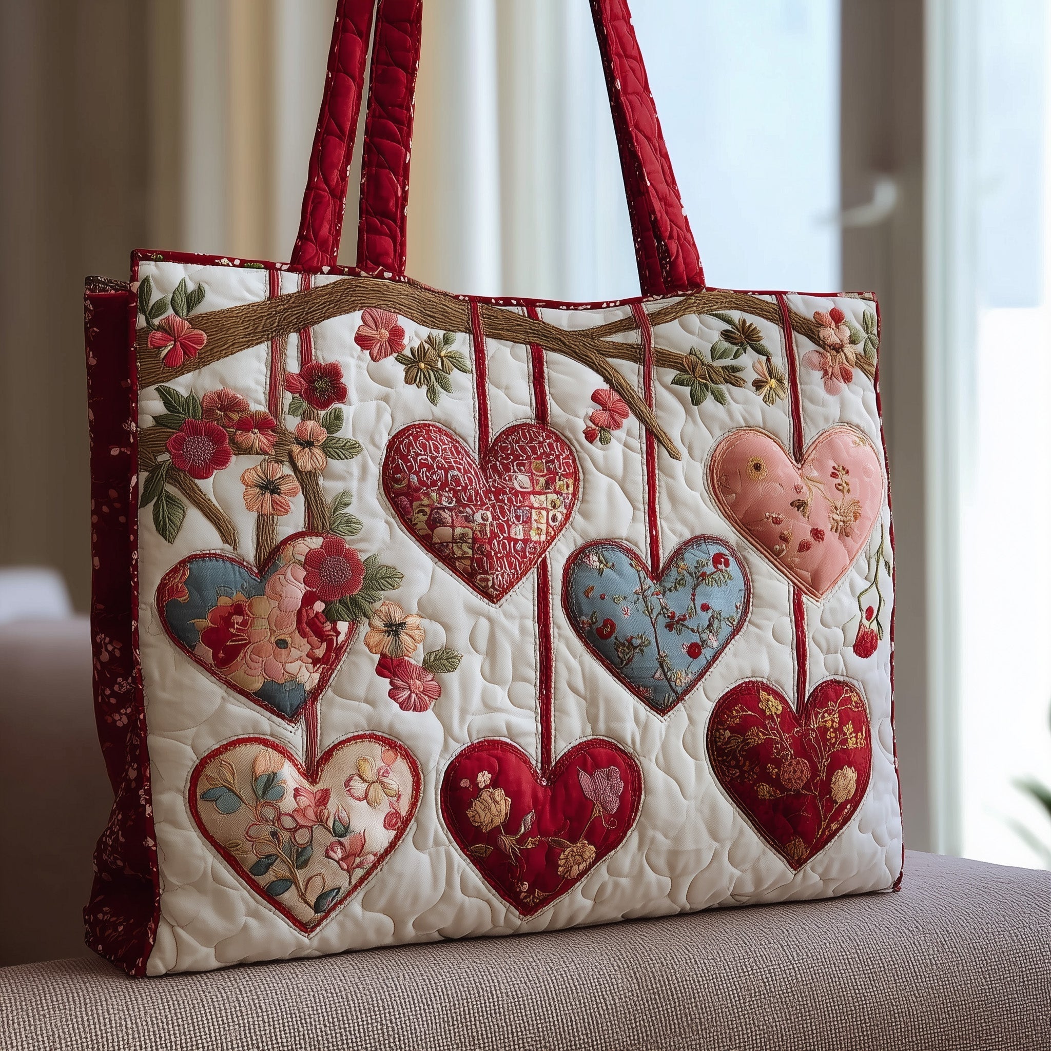 Heart Garden Quilted Tote Bag GFTONL5457