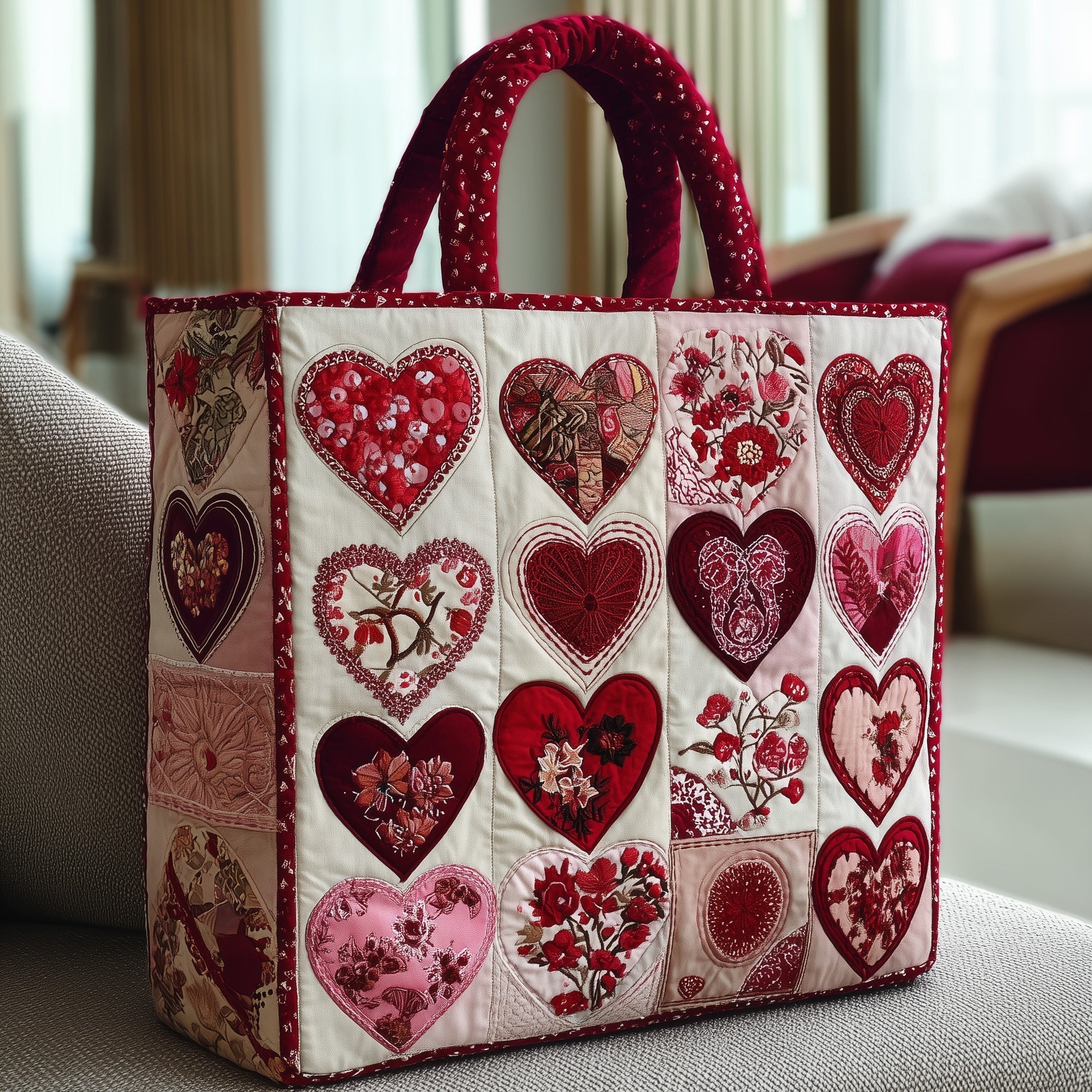 Heart Quilted Tote Bag GFTONL5461