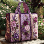 Purple Rose Quilted Tote Bag GFTONL5470