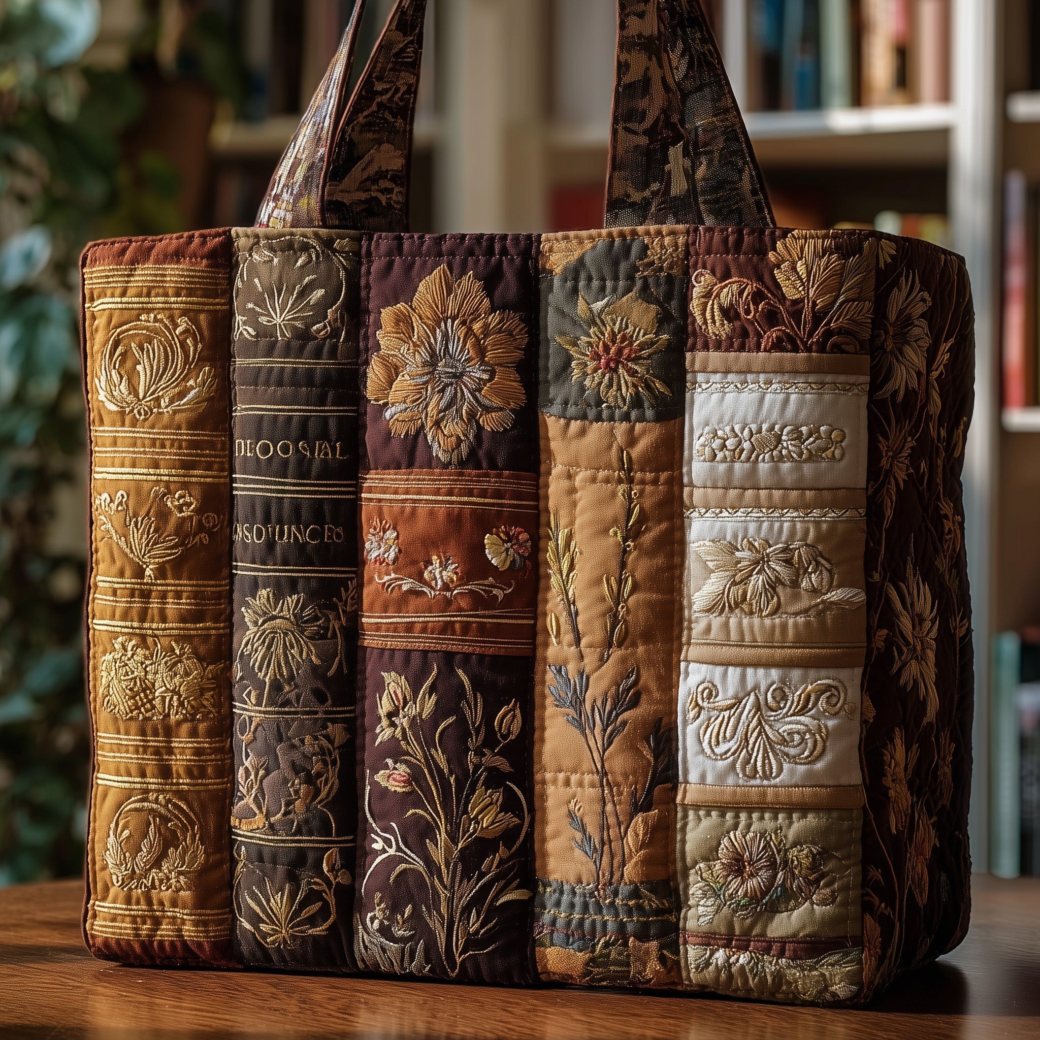 Vintage Novel Quilted Tote Bag GFTONL5492