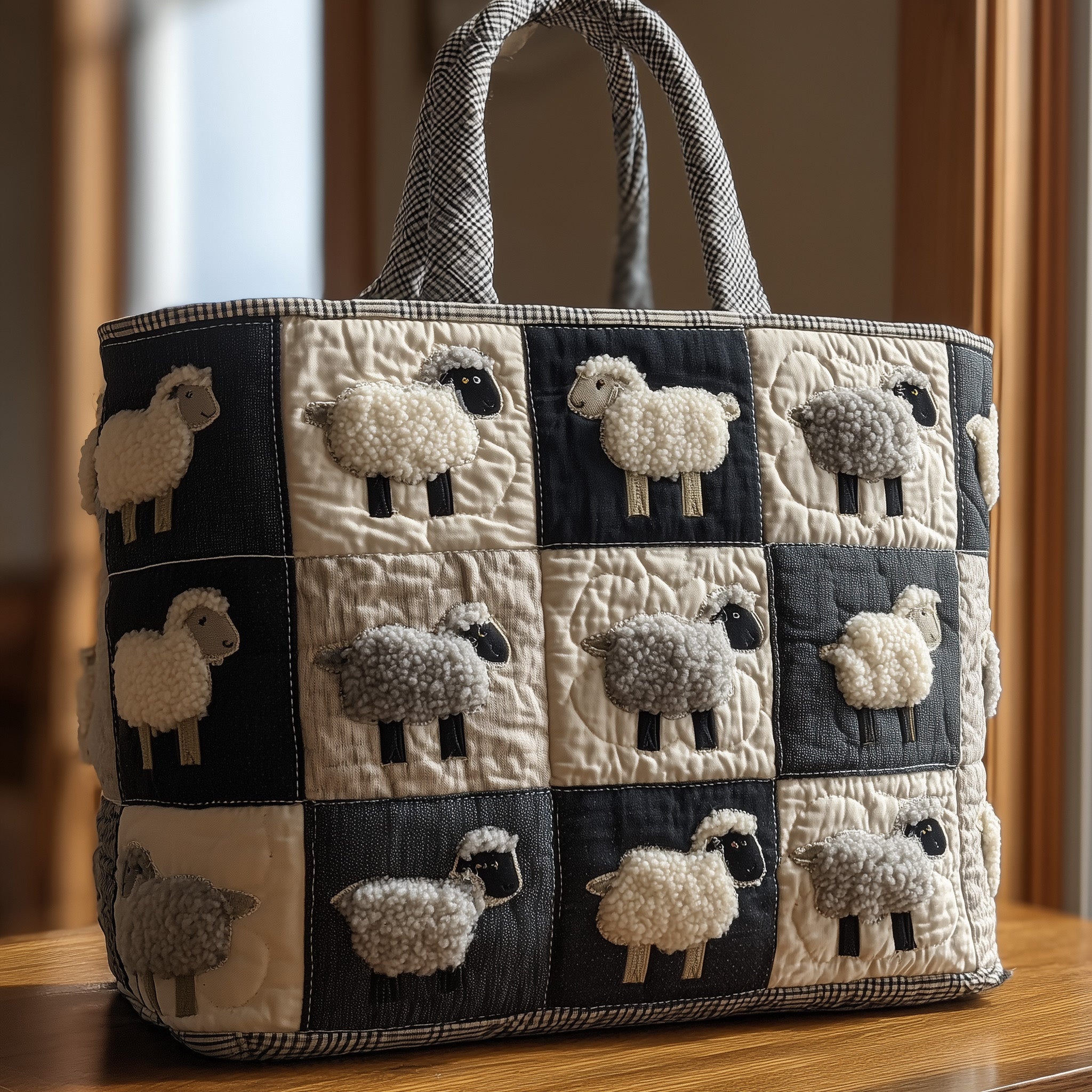 Gentle Sheep Quilted Tote Bag GFTONL5506