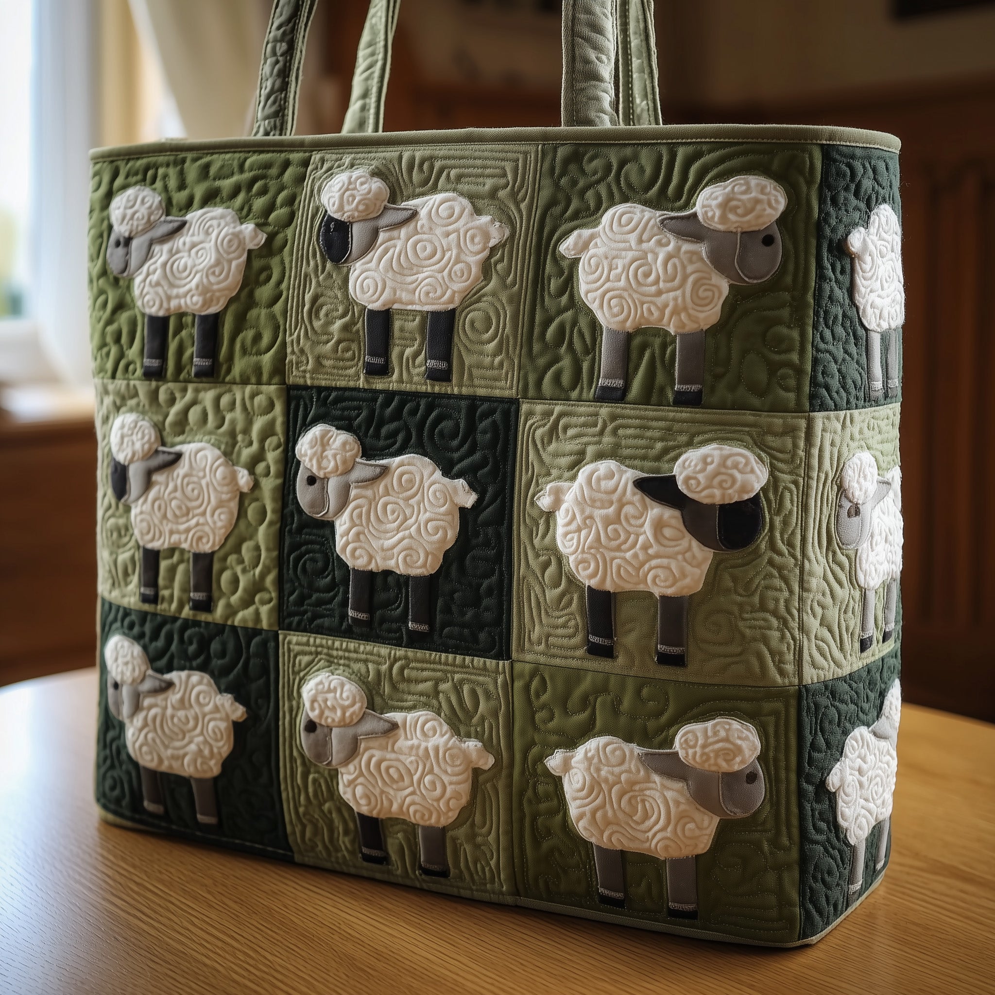 Sheep Medow Quilted Tote Bag GFTONL5515