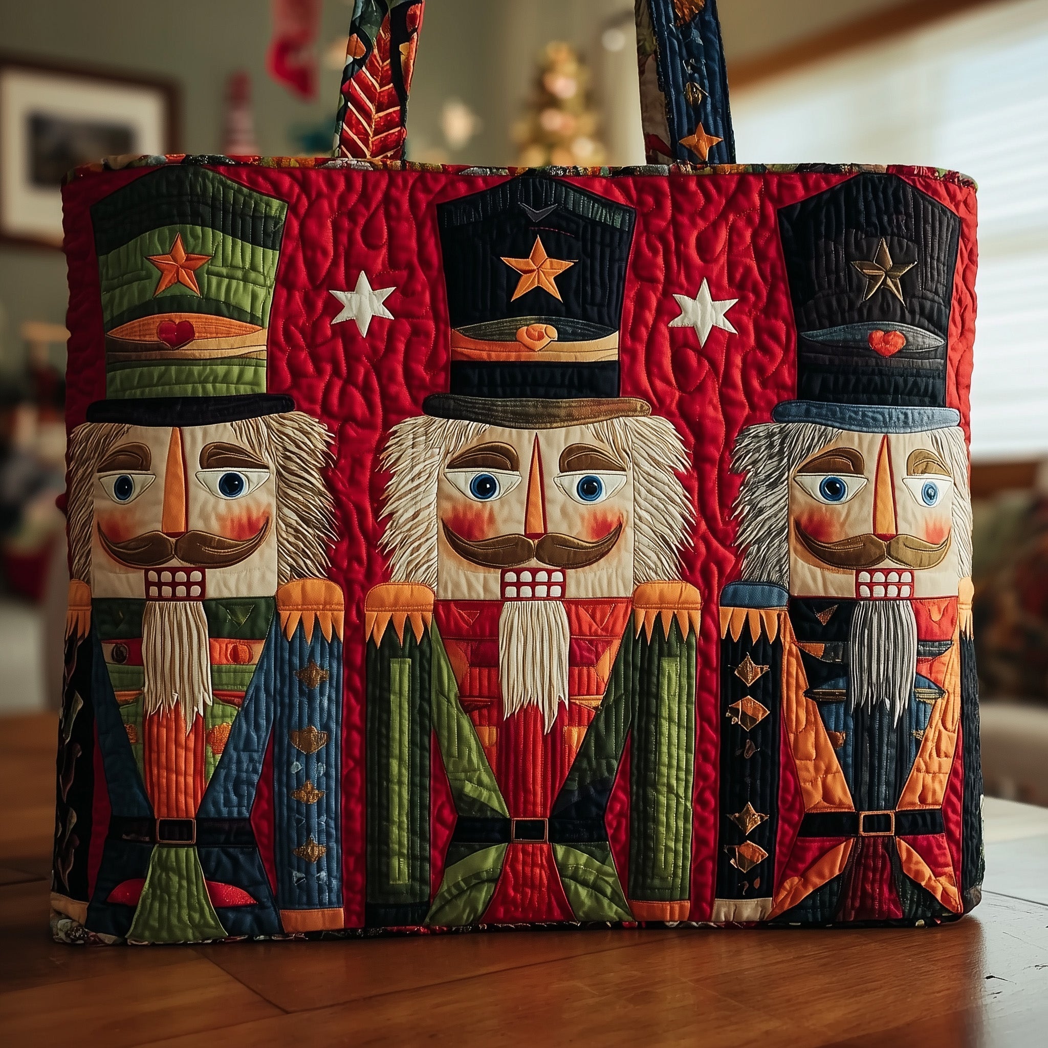 Whimiscal Nutcracker Quilted Tote Bag GFTONL5532