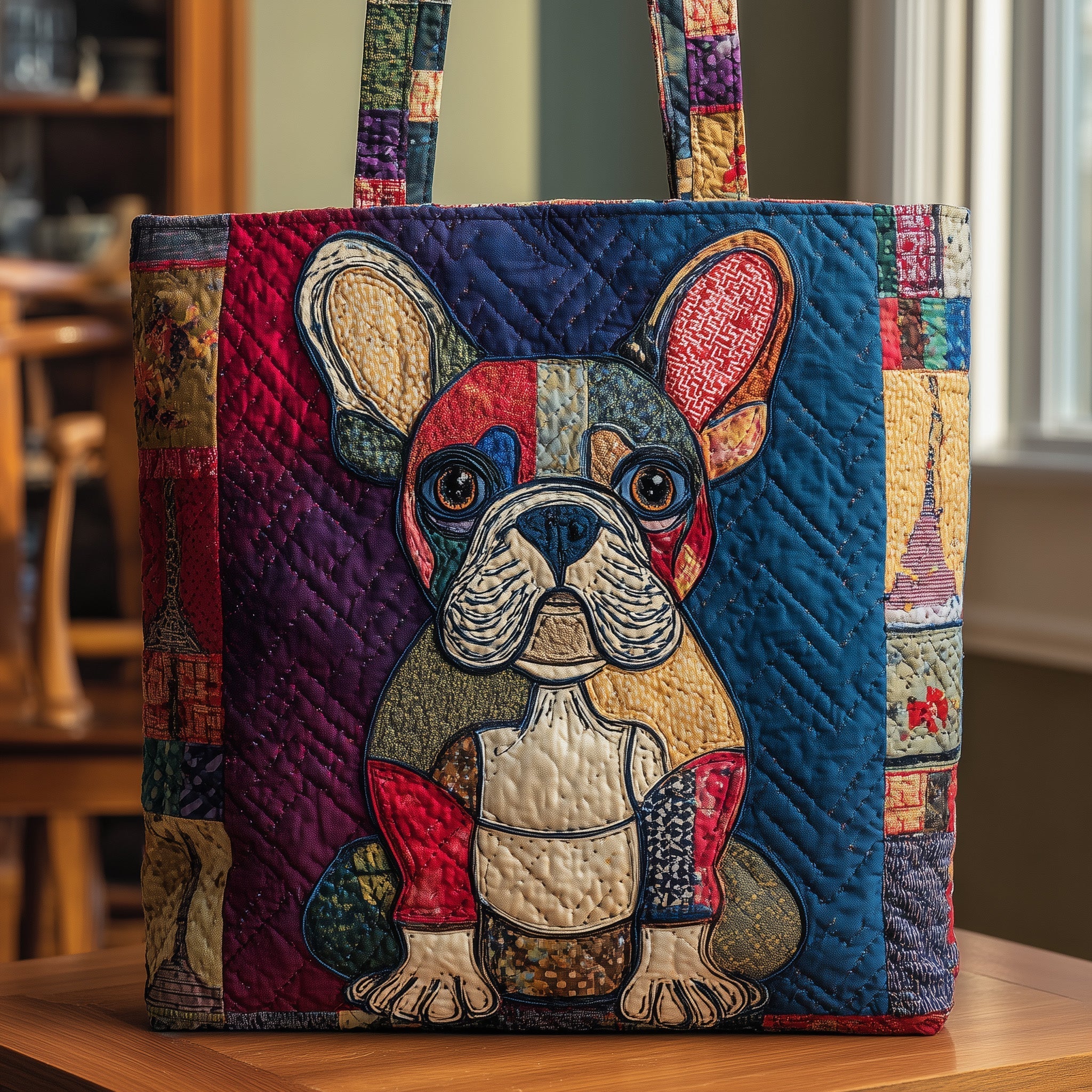 French Bulldog Quilted Tote Bag GFTONL5541