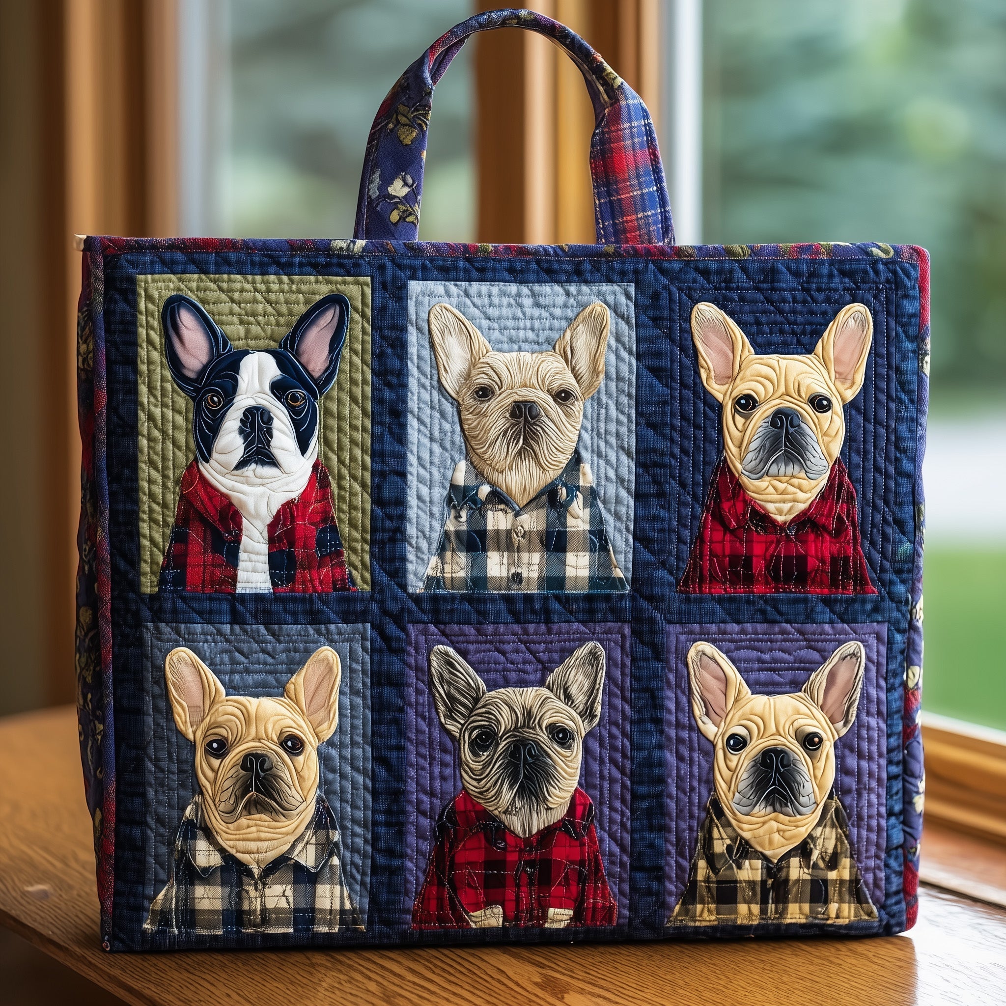 French Bulldog Quilted Tote Bag GFTONL5551