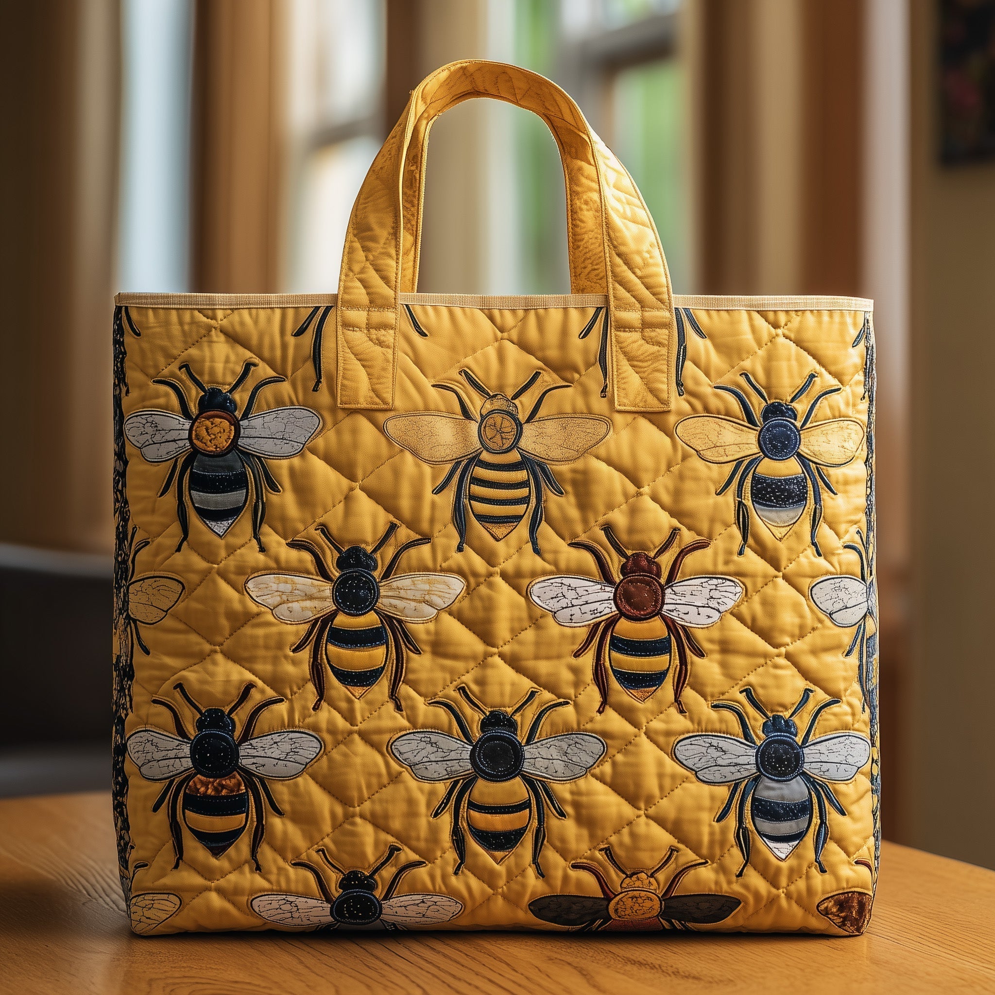 Honey Bee Quilted Tote Bag GFTONL5556