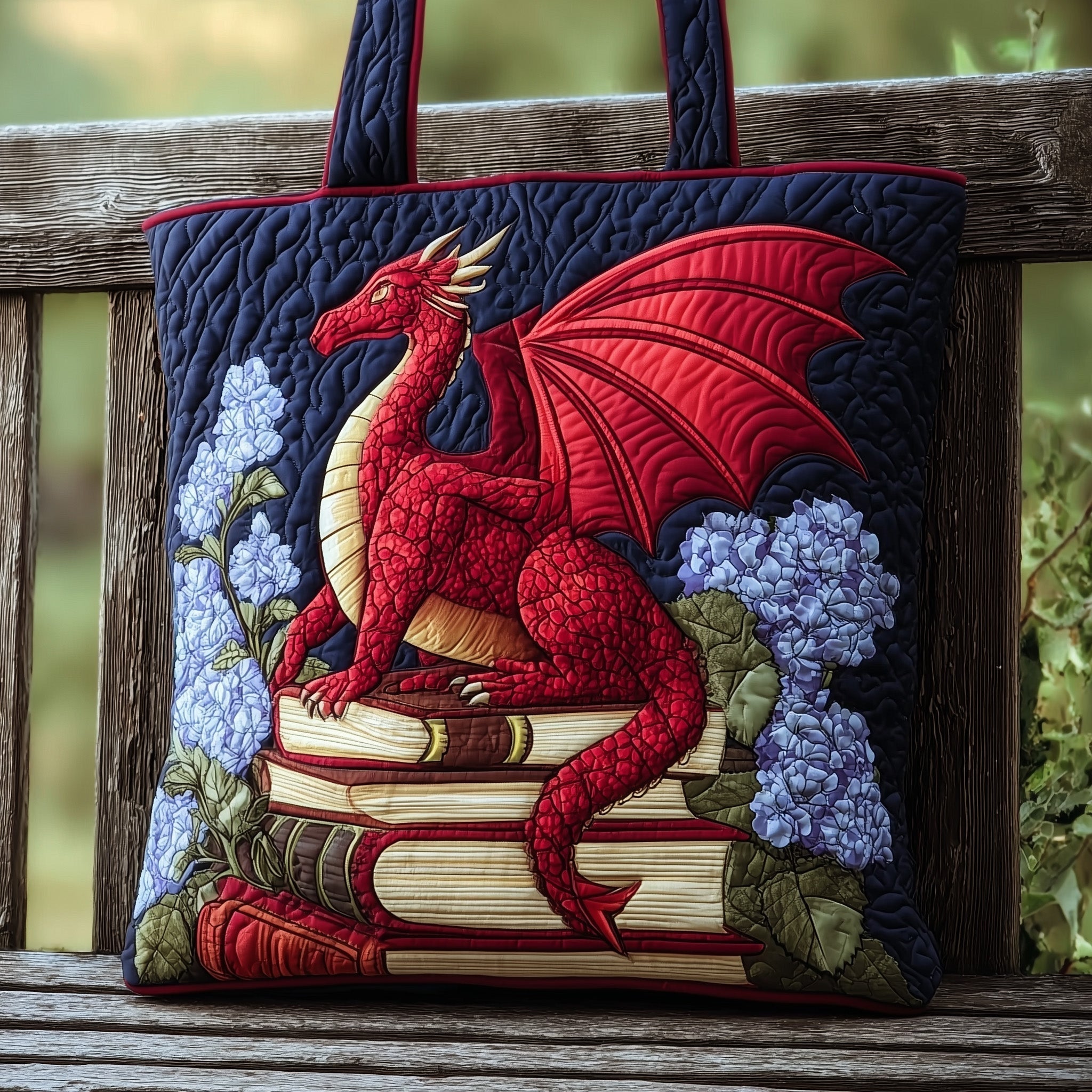 Bookish Dragon Quilted Tote Bag GFTONL5745