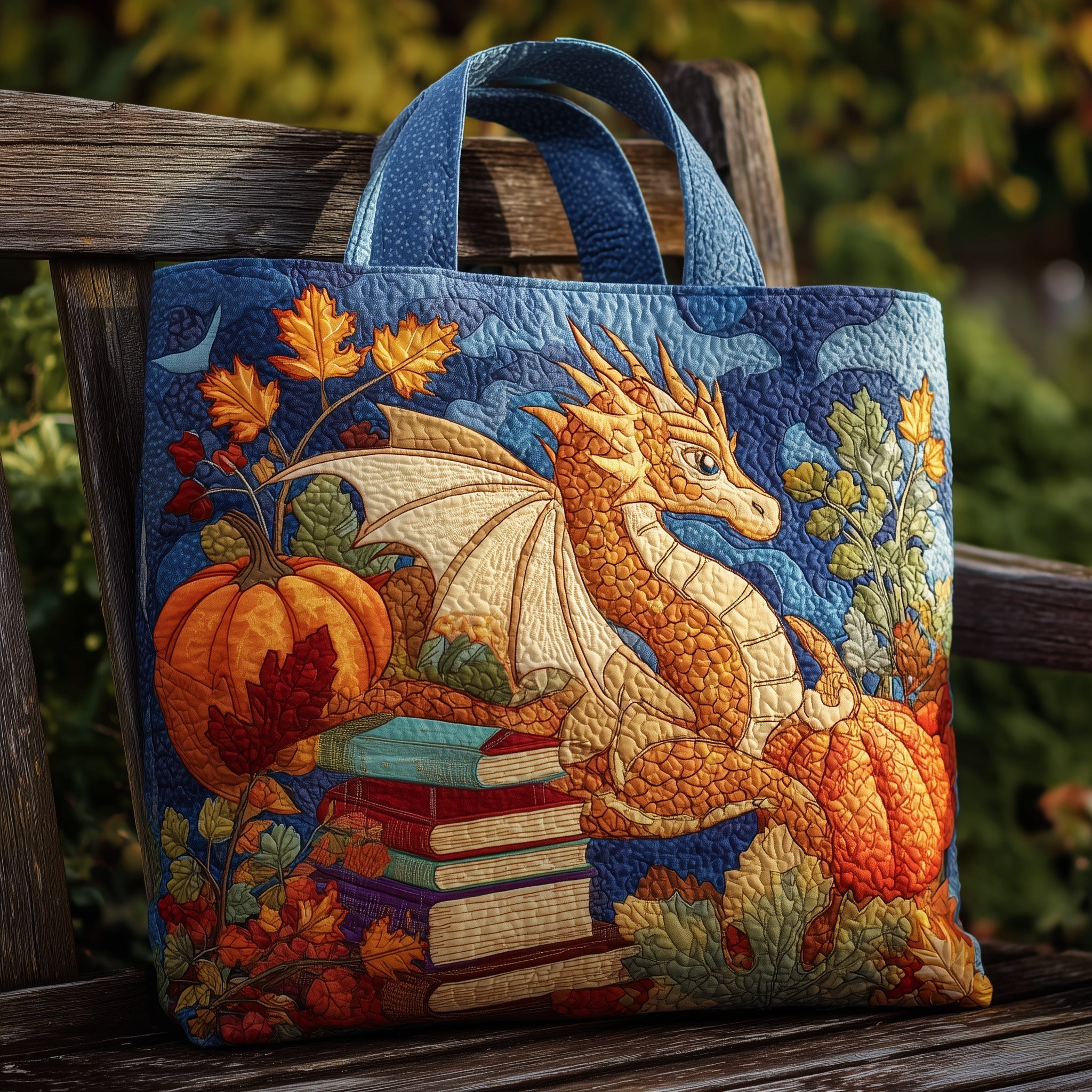 Autumn Dragon Quilted Tote Bag GFTONL5748