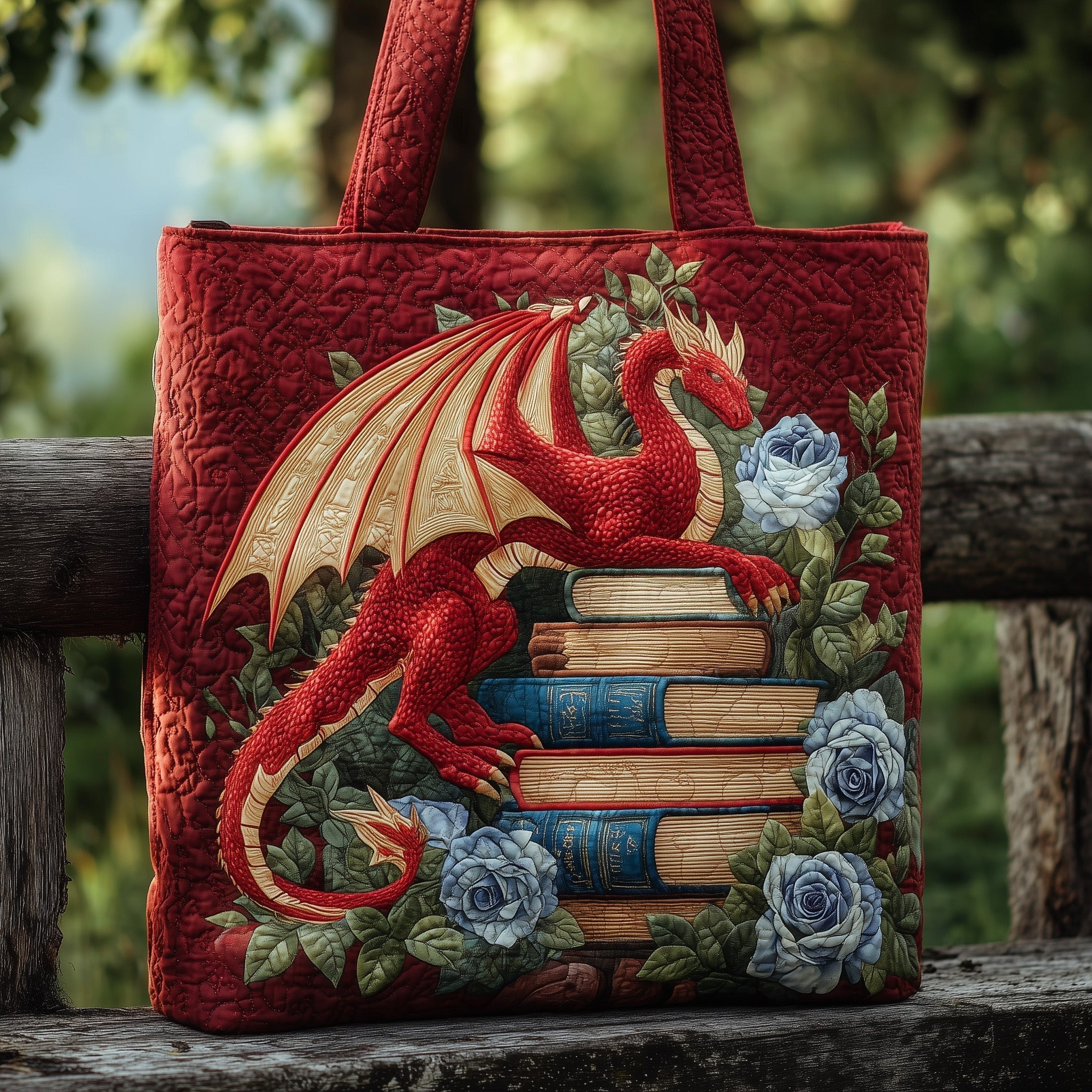 Charming Dragon Quilted Tote Bag GFTONL5749