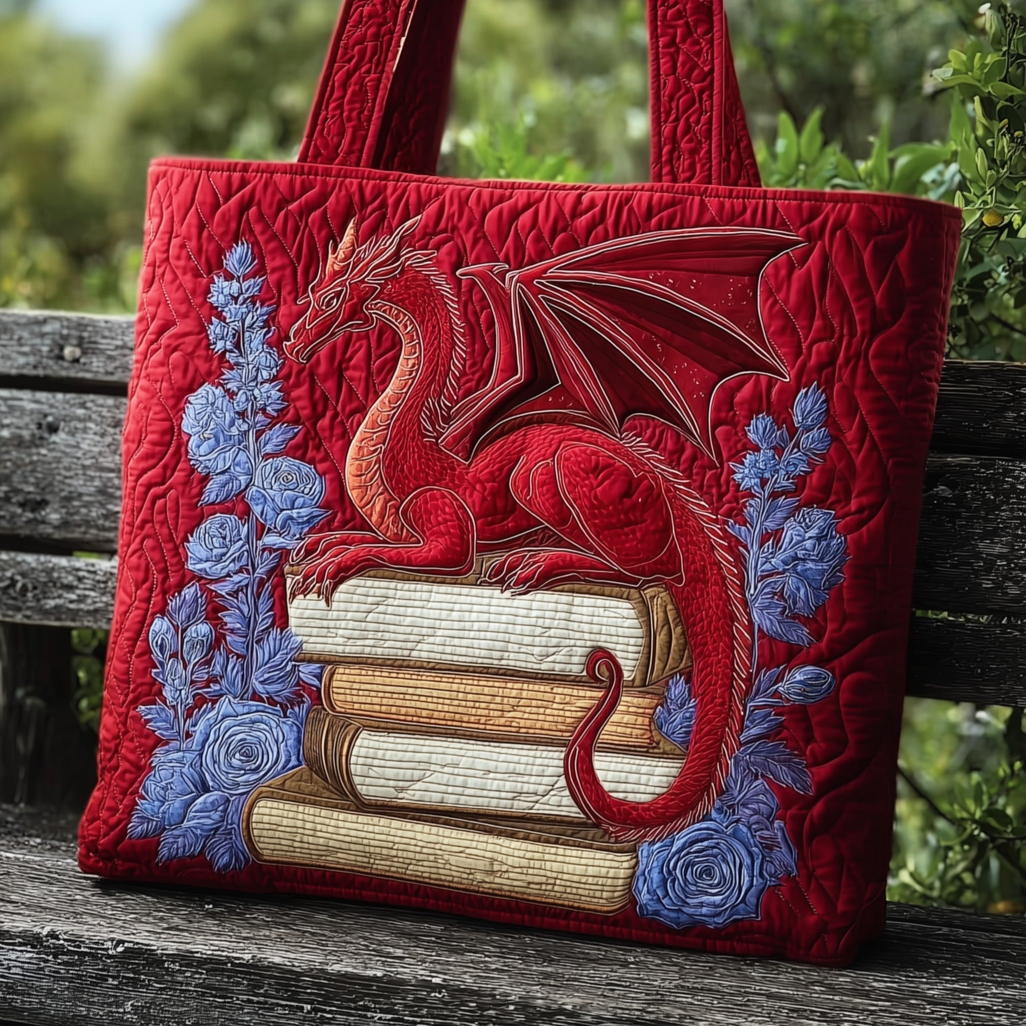 Red Dragon Quilted Tote Bag GFTONL5757