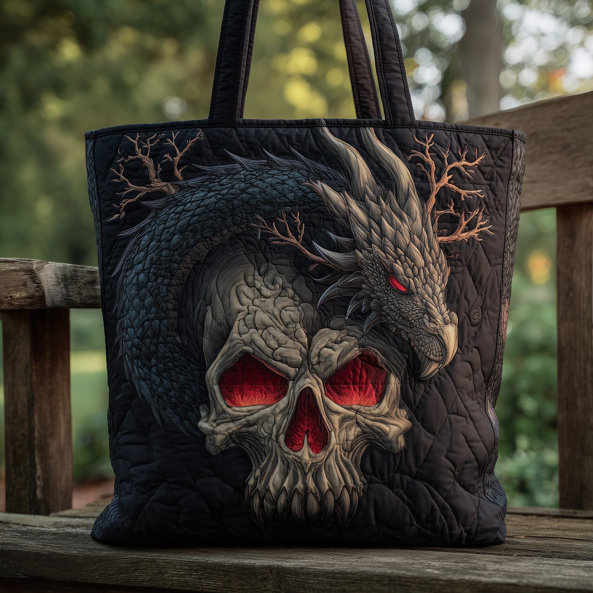 Dark Dragon Quilted Tote Bag GFTONL5758