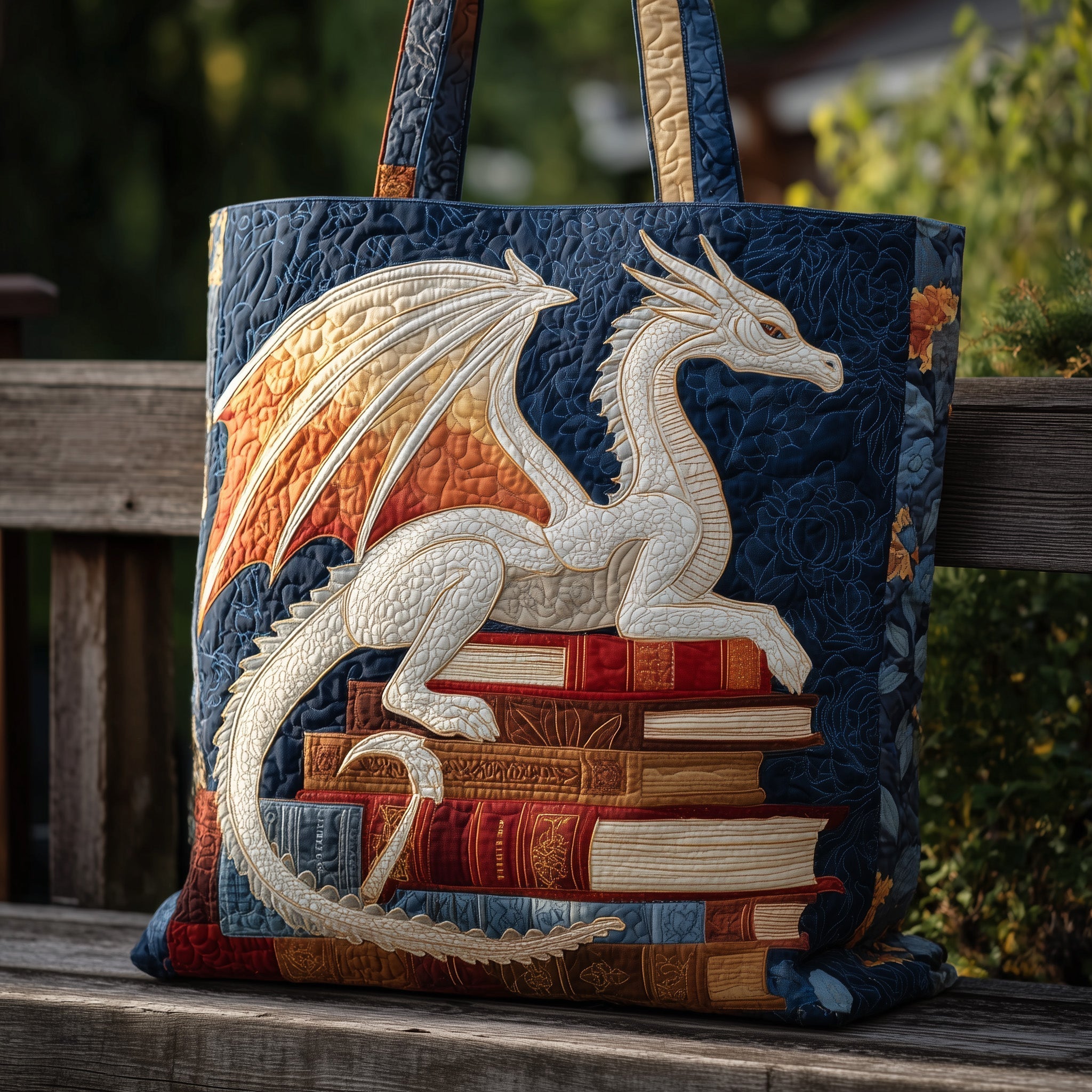 Bookish Dragon Quilted Tote Bag GFTONL5766