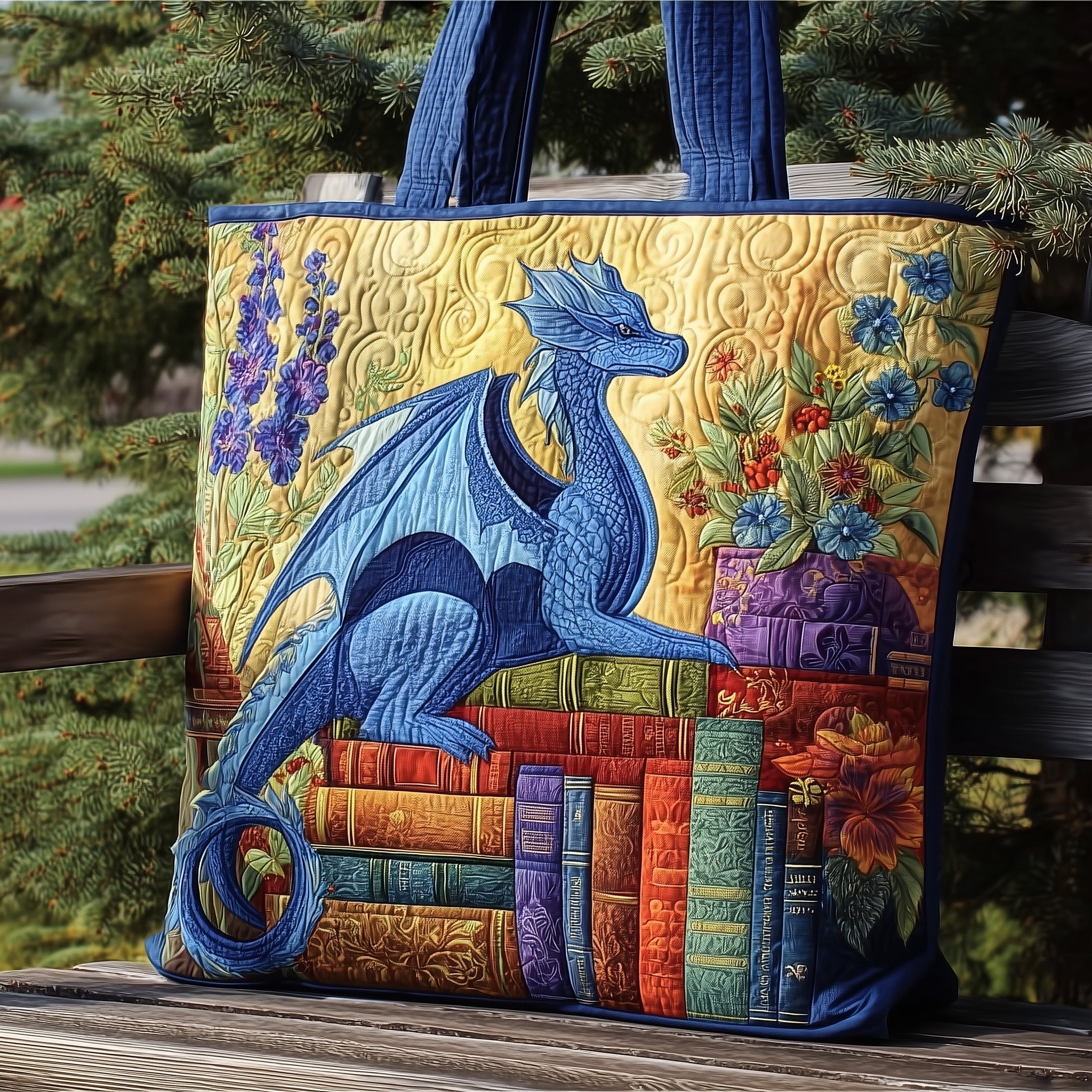 Wisdom Dragon Quilted Tote Bag GFTONL5780